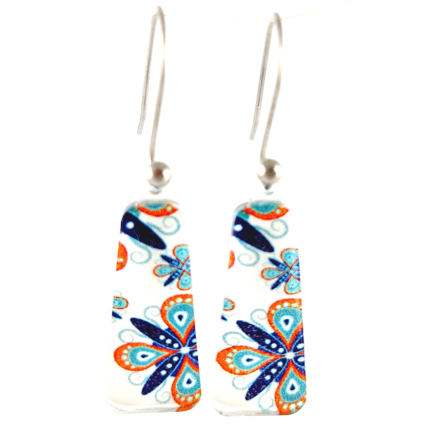 Orange Ornament Pendant & Earring Set