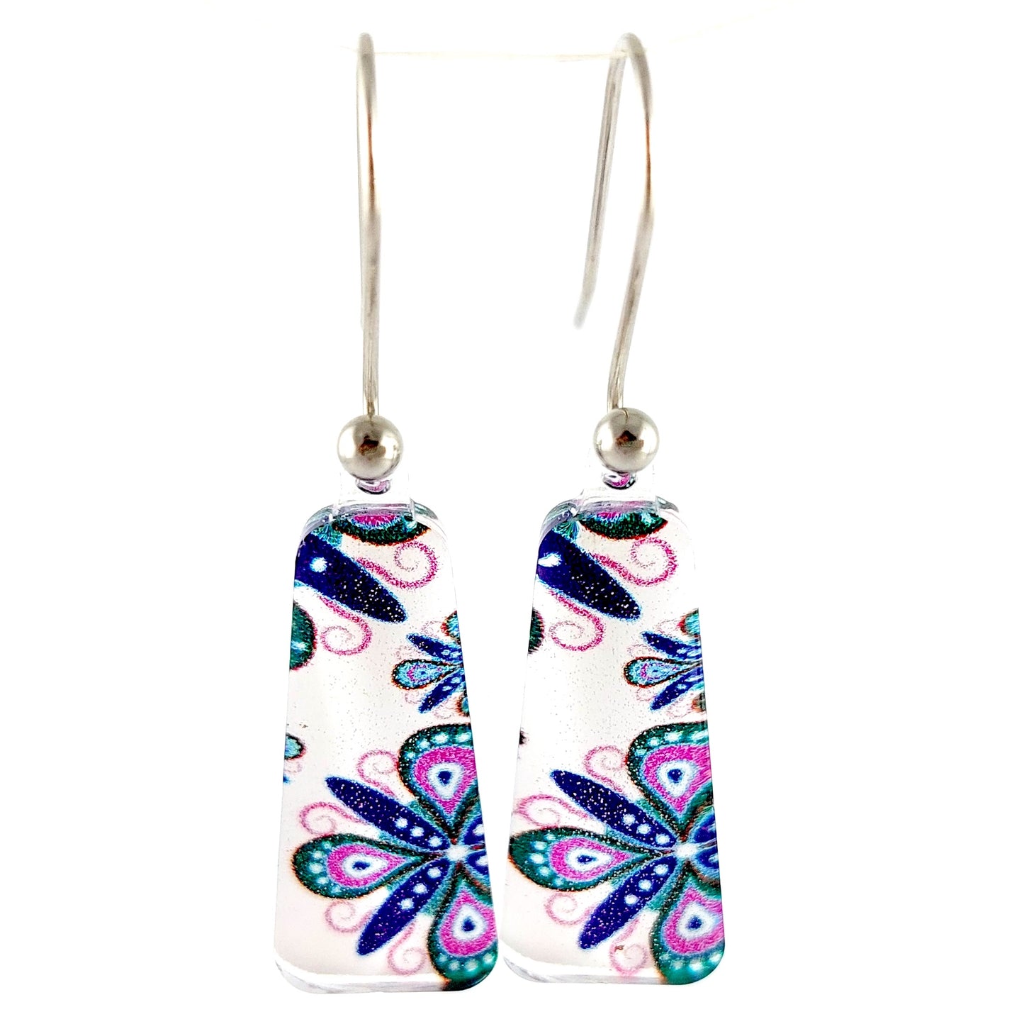 Purple Ornament Earrings