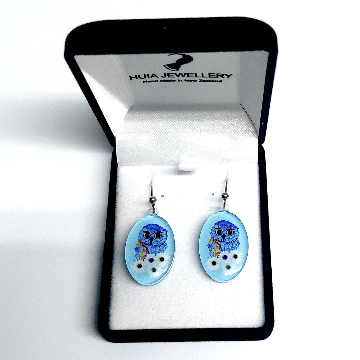 Blue Owl Earrings