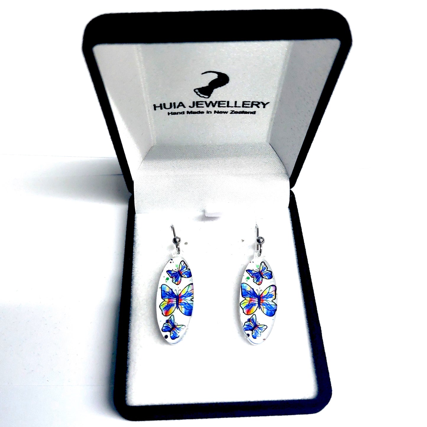 Oval Butterfly Earrings
