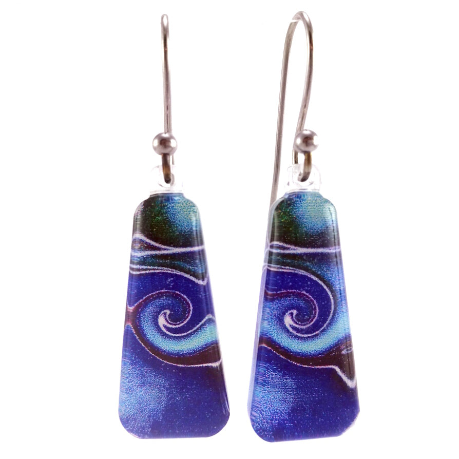 Blue Mystic Wave Pendant & Earring Set