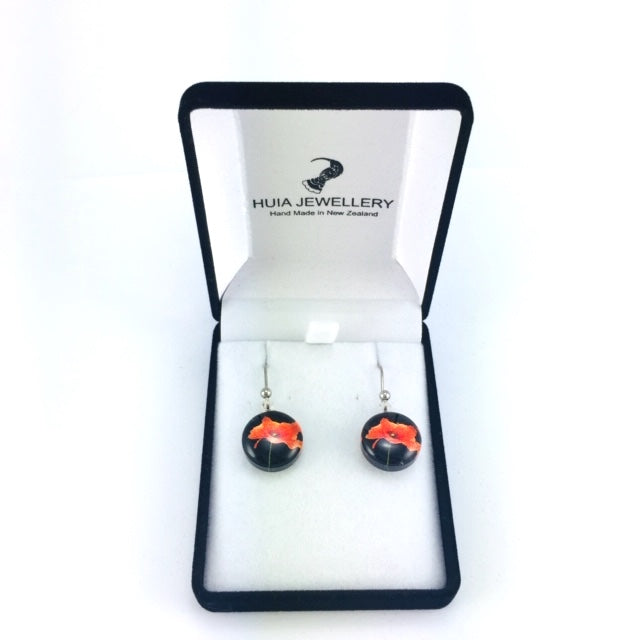 Black Poppy Earrings