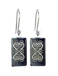 Black Kowhaiwhai Earrings
