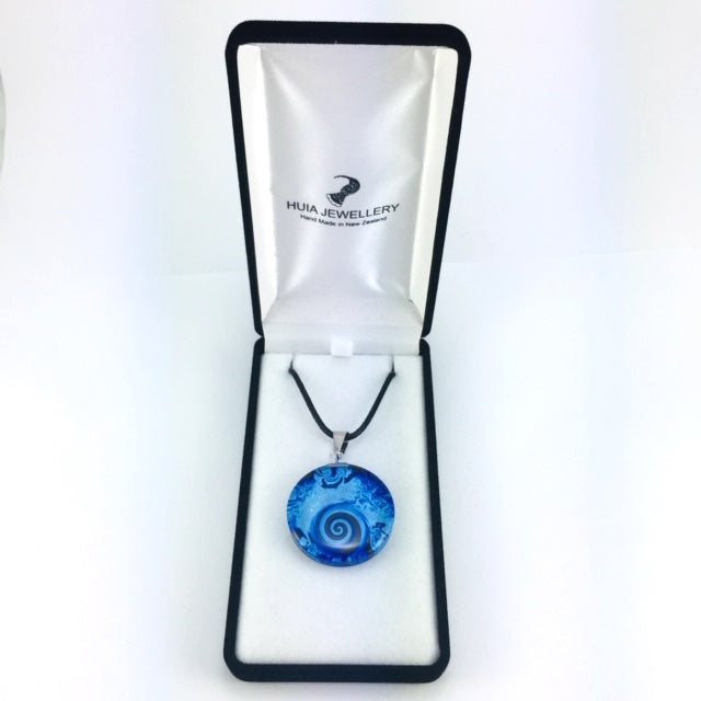 Blue Pinwheel Pendant