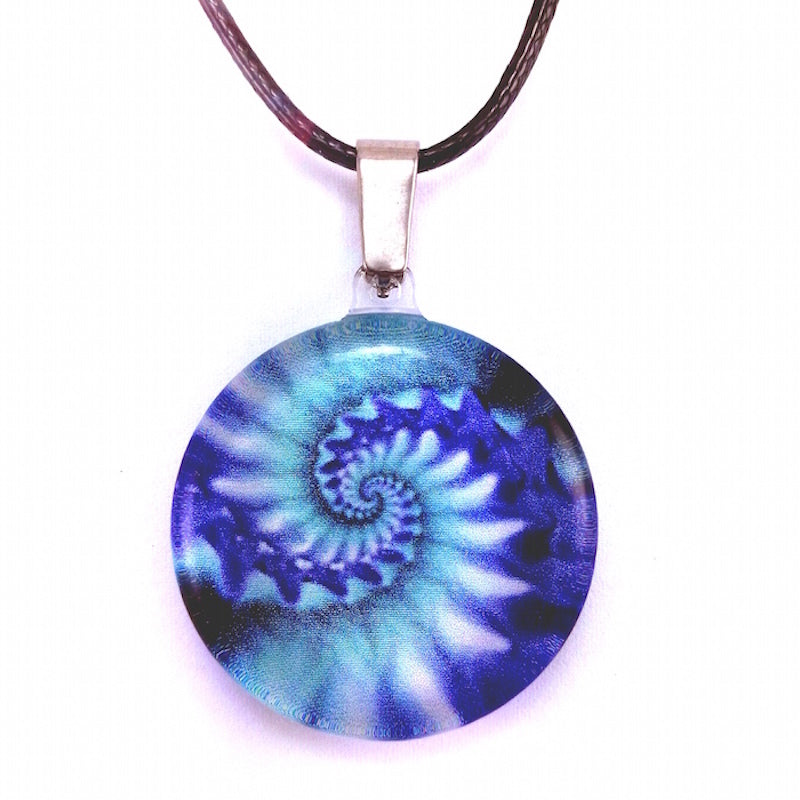Blue Shell Pendant & Earring Set