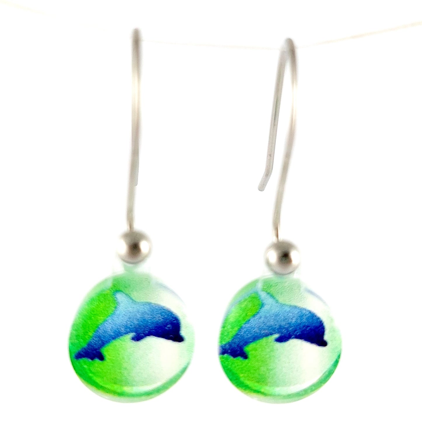 Green Dolphin Pendant & Earring Set