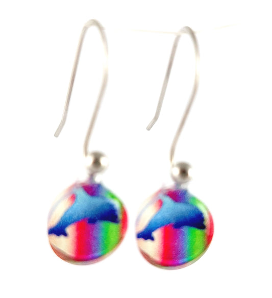 Rainbow Dolphin Earrings