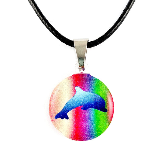 Rainbow Dolphin Pendant