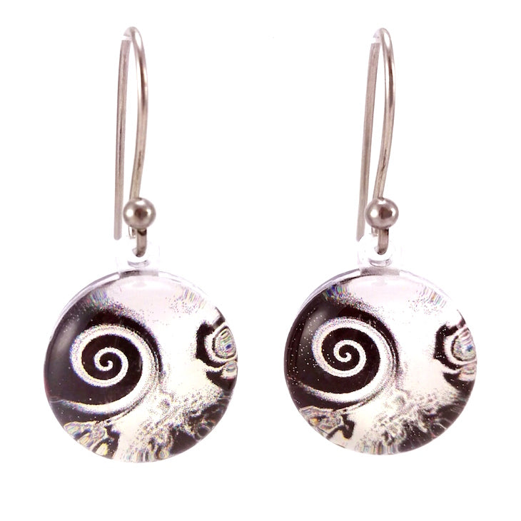 Black & White Pinwheel Earrings