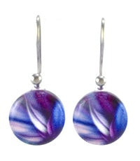 Purple Feathers Earrings