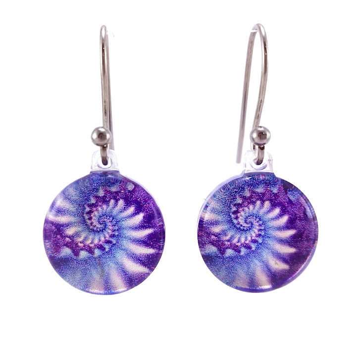 Purple Shell Pendant & Earring Set