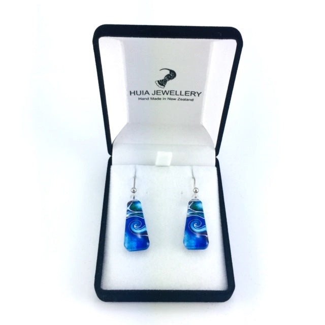 Blue Mystic Wave Earrings