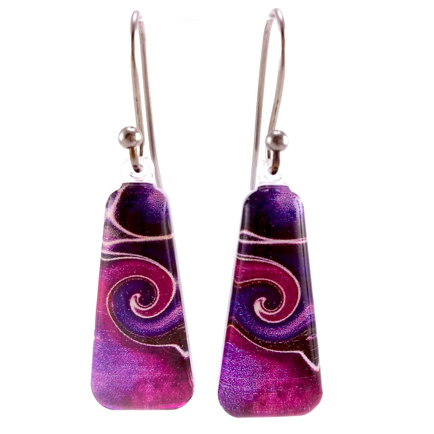 Purple Mystic Wave Earrings
