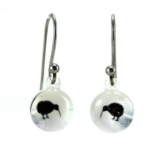 Black & White Mini Kiwi Earrings