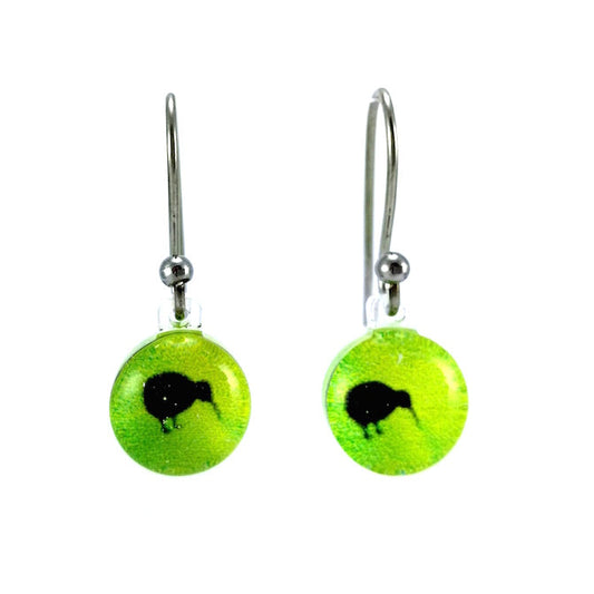 Green Mini Kiwi Earrings