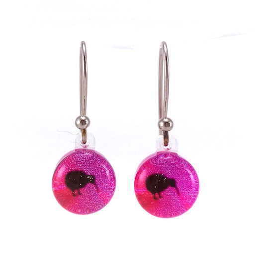 Pink Mini Kiwi Earrings