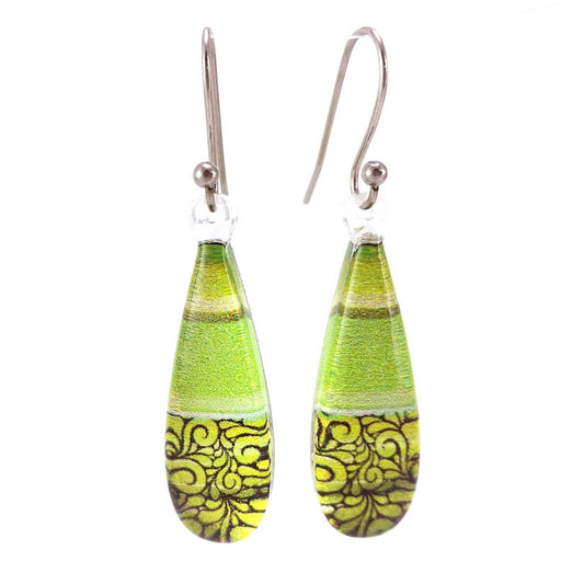 Green Lace Earrings