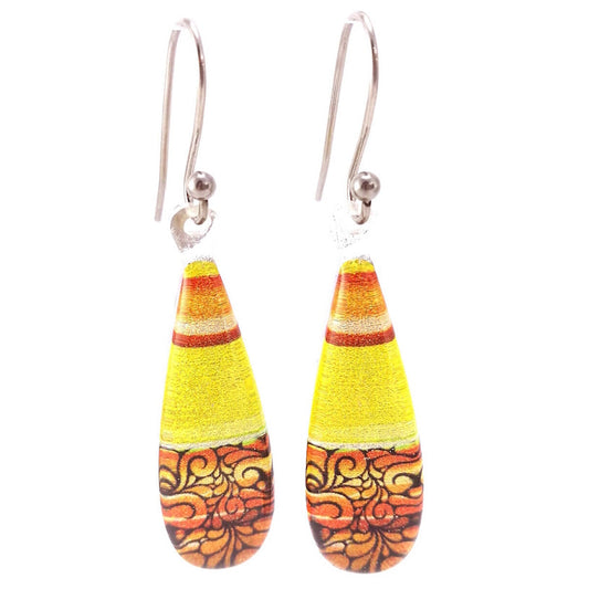 Orange Lace Earrings