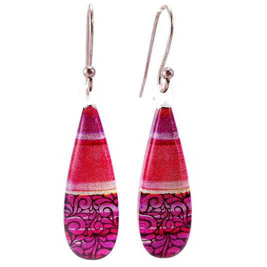 Pink Lace Earrings