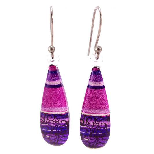 Purple Lace Earrings