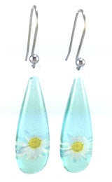 Turquoise Opaque Daisy Earrings