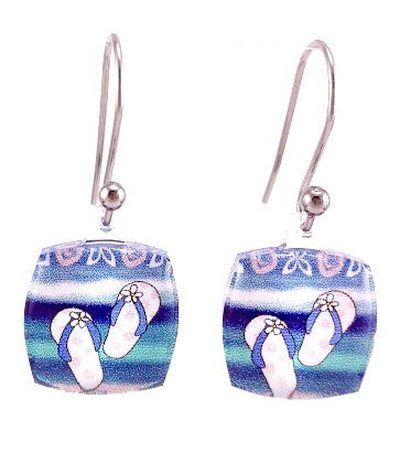 Blue Jandals Earrings