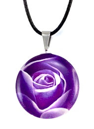 Purple Rose Pendant