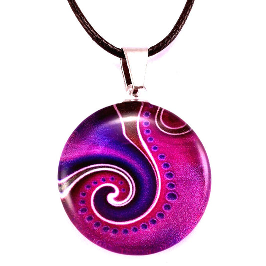 Purple Dot Wave Pendant