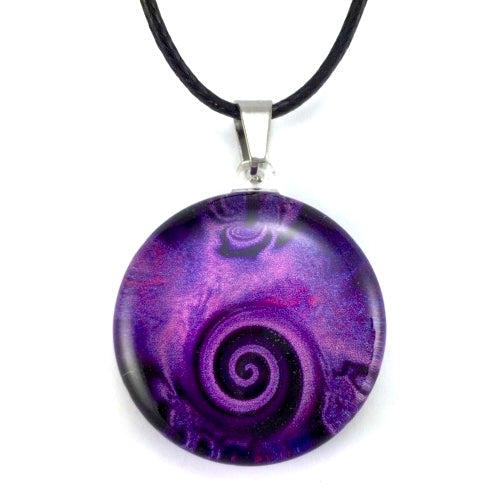 Purple Pinwheel Pendant