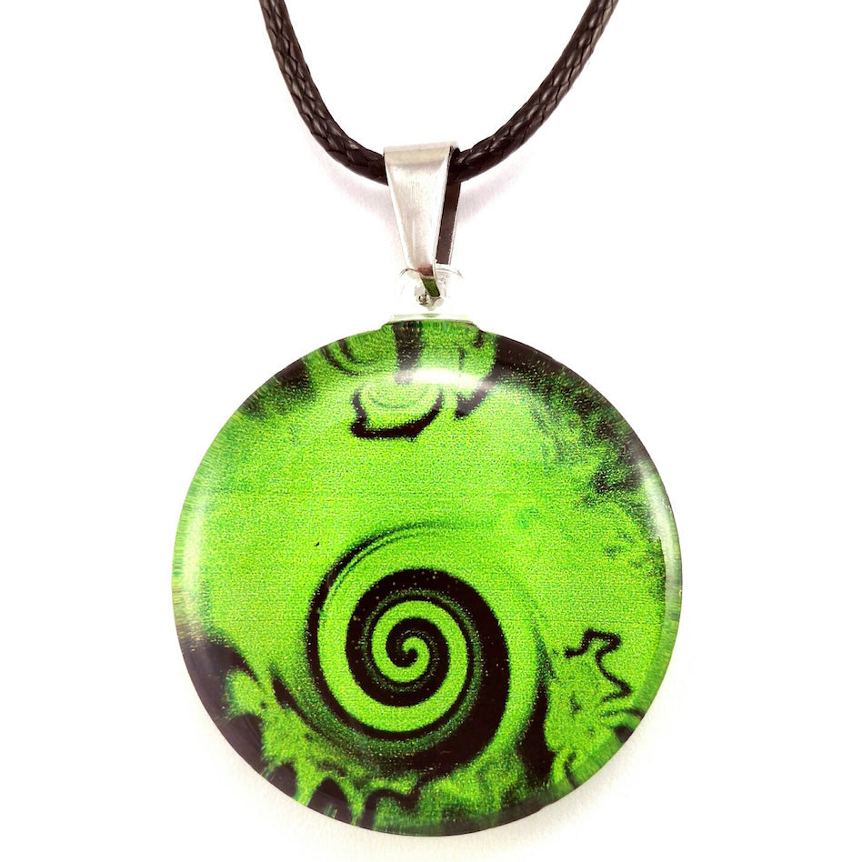 Green Pinwheel Pendant