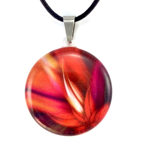 Red Feathers Pendant