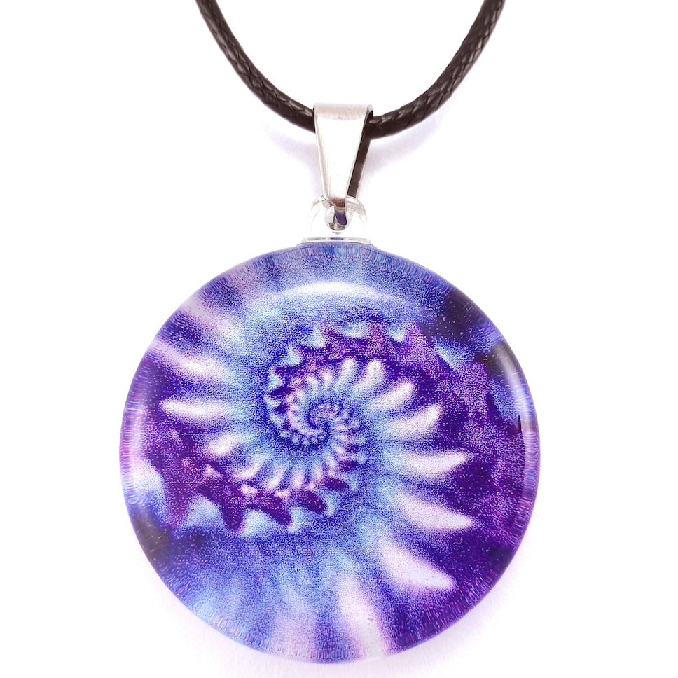 Purple Shell Pendant & Earring Set