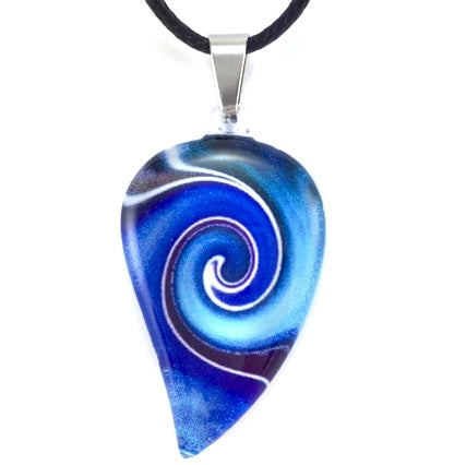 Blue Mystic Wave Flow Pendant