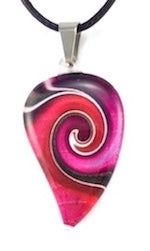 Pink Mystic Wave Flow Pendant