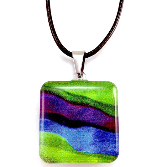 Green Candy Stripes Pendant