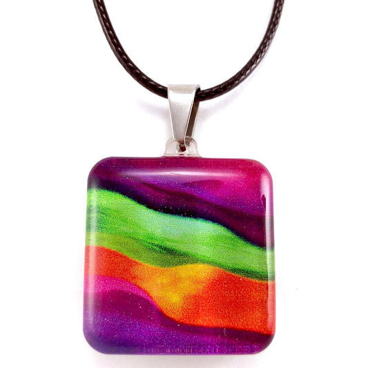 Purple Candy Stripes Pendant