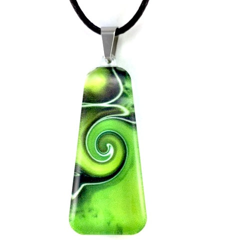 Green Mystic Wave Pendant