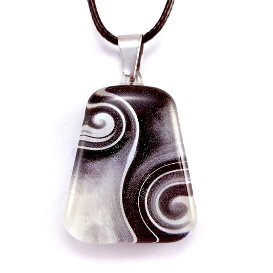 Black & White Two Waves Pendant