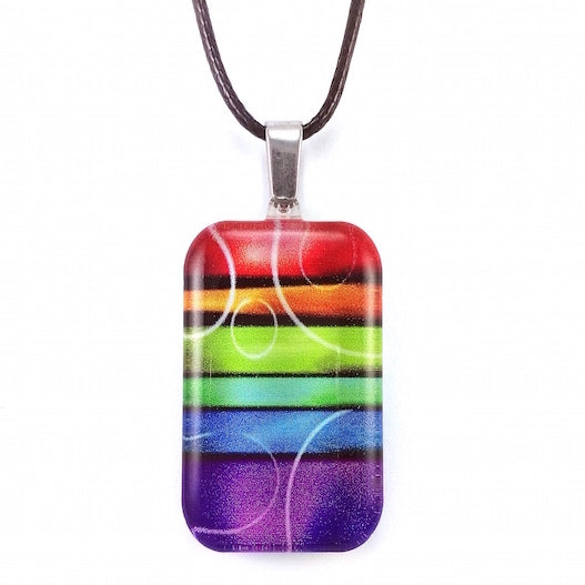 Rainbow Pendant & Earring Set