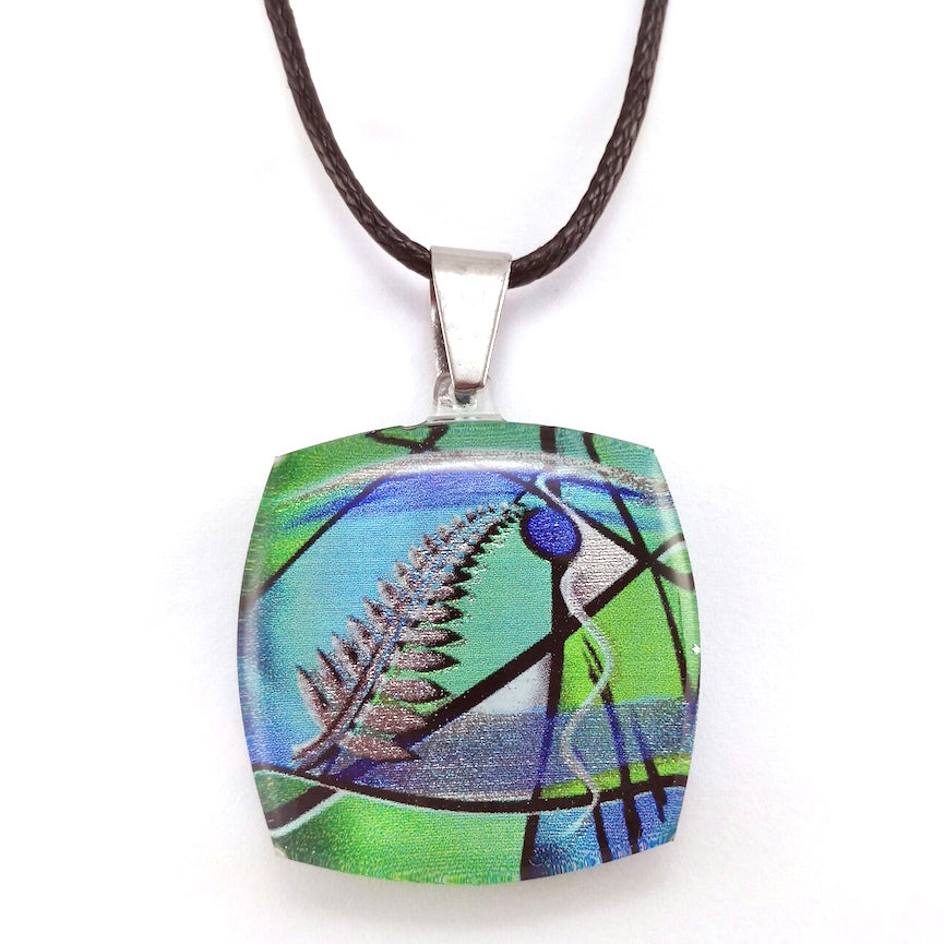 Turquoise Exotic Fern Pendant