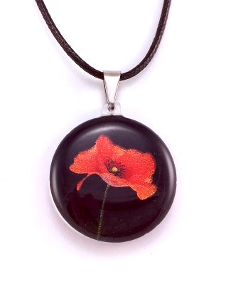 Black Poppy Pendant