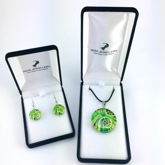 Koru Fern Pendant & Earring Set